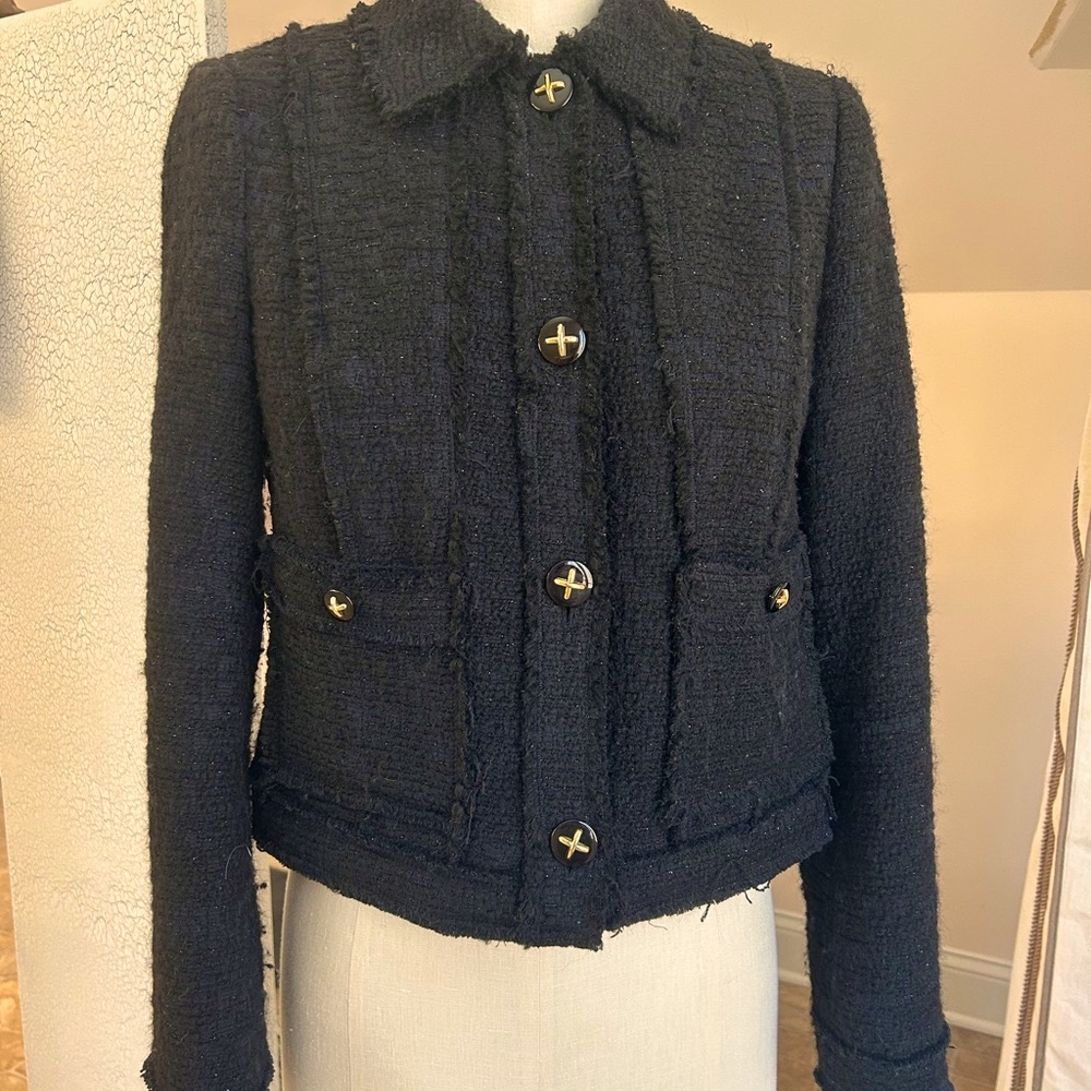 Rebecca Taylor Women's Black Tweed Jacket - Picture 2 of 7